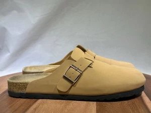 Birkenstock Boston 42 L11 M9 hellbraun Leder Pantolette Clog - Bild 1 von 8