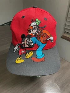 Rare HTF Vintage 90’s Disney Mickey Mouse & Goofy Snapback Hat Goofy's Hat Co. - Picture 1 of 9