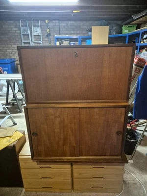 Vintage Mid 20th Century Teak Scandi Danish PS Wall Unit System 60s - Image 1 of 4