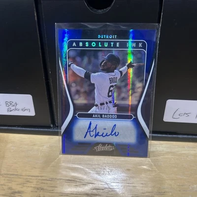 2022 Panini Absolute - Absolute Ink Akil Baddoo #AI-AB Spectrum Blue /75 (AU) - Image 1 of 2