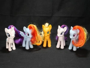 My Little Pony 3" Brushable Figures Toy Rainbow Applejack Rarity G4 MLP Lot of 5 - Picture 1 of 23