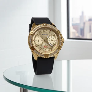 Reloj Hombre GUESS Negro Tono Dorado Multifunción GW0379G2 Frontier - Imagen 1 de 6