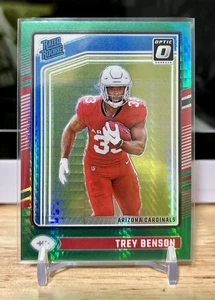 2024 Panini Donruss Optic - Rated Rookie Trey Benson #293 Green Hyper Prizm (RC) - Foto 1 di 2