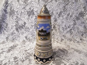 VINTAGE BEER STEIN MAPSA MUSIC , SWISS MUSICAL MOVEMENT MUG - Picture 1 of 7