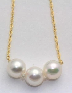 ADD ON PEARL NECKLACE 5MM 14K GOLD CHAIN A FAMILY TRADITION - Picture 1 of 2