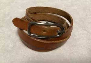 HERMES men's api leather bracelet long brown - Picture 1 of 5