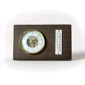 Barometer aus Holz mit Thermometer Vintage Nostalgie - Bild 1 von 4