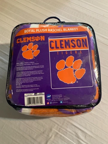 Clemson Tigers NCAA 60 x 80 Plush Throw Blanket Northwest Company Cover