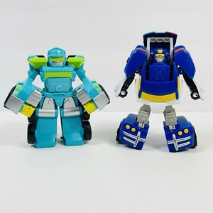Lot of 2 Playskool Heroes Transformers Rescue Bots Chase The Police and Hoist - Picture 1 of 18