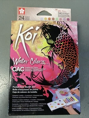 Sakura Koi акварели CAC карман поле эскиз коробка -24 половина кастрюли комплект творческий - Изображение 1 из 2