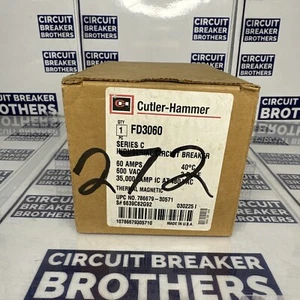 Cutler-Hammer FD3060 60 AMP 600 VAC 3-poliger Schutzschalter - Garantie (Versand am selben Tag) Neu - Bild 1 von 6