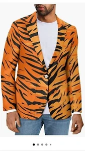 Super Lightweight Tiger Patterned Suit Blazer/jacket. Sz. XL Mens. 1 Button. - Picture 1 of 6