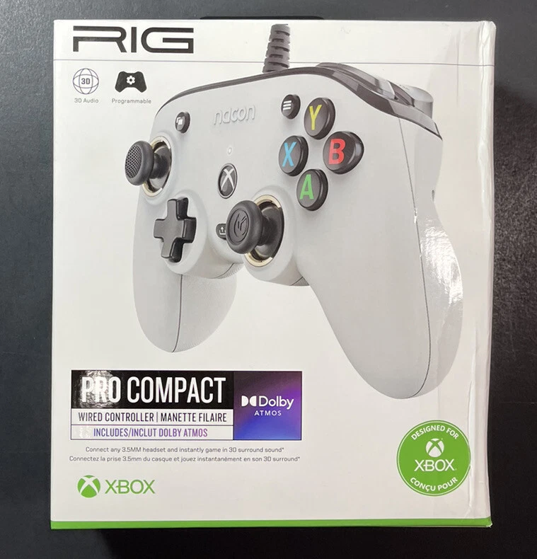 RIG Nacon PRO Compact Wired Controller for XBOX / PC [ WHITE ] NEW - Image 1 of 4