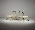 Pair Of Vintage Steer Horn And Hide Side Chairs. Côte D'ivoire, West Africa