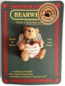 Boyds Bears and Friends Bearwear Moms are Angels Pin "Angel Bearywear" New - Picture 1 of 1