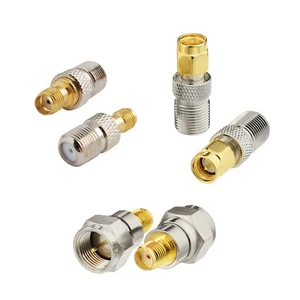 F-Type to SMA Male Female 2 Sets 6pcs RF Coax Adapter Connector for Wi-Fi Radios - Picture 1 of 12