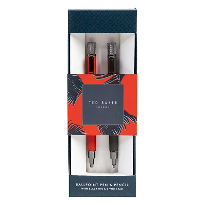 Ted Baker - Orange and Black Pen & Pencil Set in Presentation Gift Box - Image 1 of 4