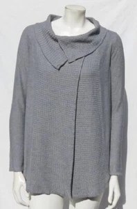 SOFT SURROUNDINGS US PXS XS Gray Long Wrap Cardigan Sweater Top MIRANDA - Picture 1 of 8