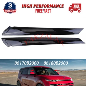 Black LH & RH Windshield A-pillar Molding Garnish Trim For 2014-2019 Kia Soul - Picture 1 of 10
