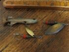 Vintage Mepps Aglia Long #2 with Minnow #0 Spinner Lure Lot of 2 