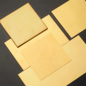 Thick 1.0/1.2mm Natural Brass Sheet Metal Guillotine Cut Copper Plate Multi Size - Picture 1 of 11