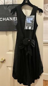 6.2K New Chanel 2011 Black Jumpsuit Romper Dress Pants 36 38 40 4 6 8 Belt Top