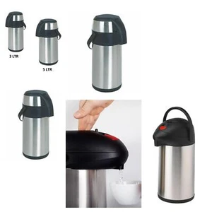 Hot Tea Coffee Drinks Vacuum Flask Thermos Jug 3L/5L Stainless Steel Air Pot - Picture 1 of 10