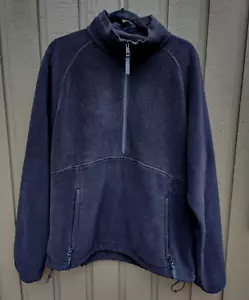 Giacca Eddie Bauer pullover 1⁄2 cerniera anteriore collo finto pile nero uomo alto lg - Foto 1 di 3