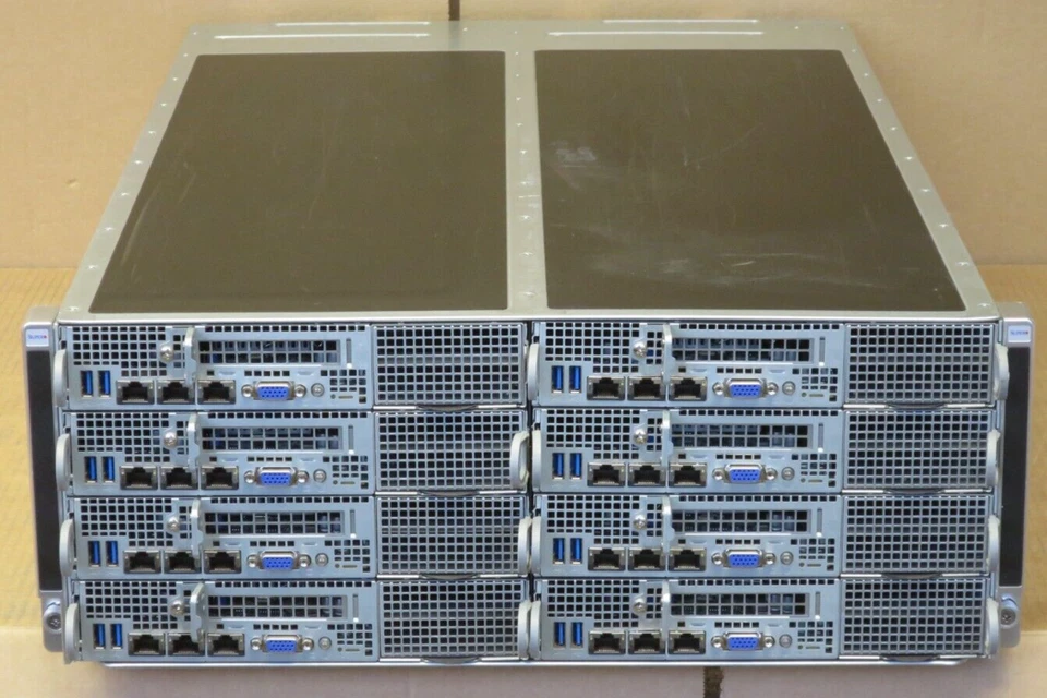 Supermicro SuperServer F618R3-FT CSE-418 8x X10DRFF Servers 16x E5-2650 v3 256GB - Image 1 of 4