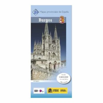 Spain Provincial Map: Burgos driving topographic 1:200K