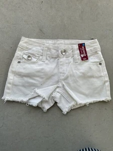 Justice Shorts Size 5 Jeans White Low Rise Nwt - Picture 1 of 2