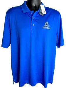 Cutter & Buck CB DryTec Cesar Gonzmart Golf Tournament Blue Polo Shirt Men’s LG - Picture 1 of 9