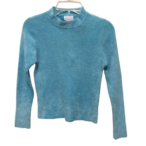 Arizona Jean Company Girls Aqua Pullover Sweater Sz M 10/12 (Check Measurements) - Picture 1 of 5