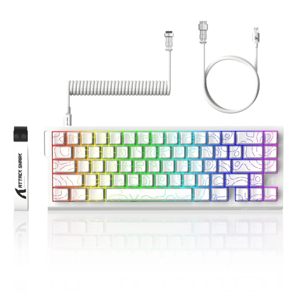 ATTACK SHARK  X68HE 60% 8KHz RGB kabelgebundene Mechanische gaming Tastatur - Bild 1 von 1