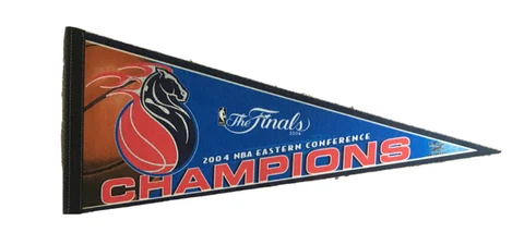 2004 DETROIT PISTONS NBA EASTERN CONFERENCE CHAMPIONS THE FINALS PENNANT Cover