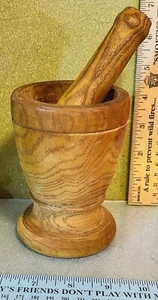 VINTAGE RARE WOOD IMUSA MORTAR PESTAL APOTHECARY PILL HERB CRUSHER ORIGINAL CSTR - Picture 1 of 6