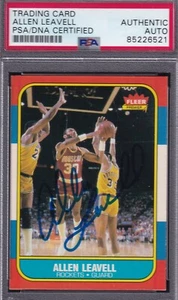 1986 Fleer Allen Leavell Houston Rockets RARE SIGNED PSA DNA CARD AUTOGRAPHED - Picture 1 of 1