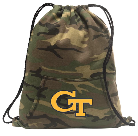Georgia Tech Backpack CAMO Drawstring Bag Pack CLASSIC HOODY DESIGN! Cover