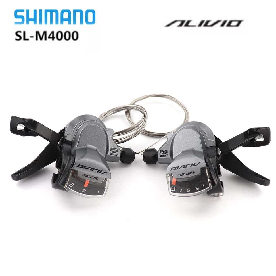 Shimano Alivio M4000 Shifter Lever Set SL-M4000 Rapidfire MTB Trigger 3x9 Speed - Image 1 of 4