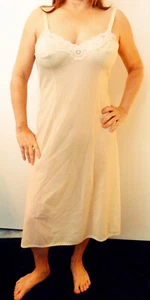 SPLENDIDA OLGA ELEGANTE BEIGE APPLIQUE RASO NYLON SEMI-VELATO SLIP COMPLETO 38 EVC 18 - Foto 1 di 8