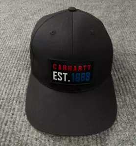 Vintage Carhartt Mütze Cap Schwarz Est. 1889 Made In USA Strapback - Bild 1 von 7