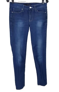 Calvin Klein Jeans 6 Skinny Denim Blue Stretch Orange Stitching Distressed - Picture 1 of 12