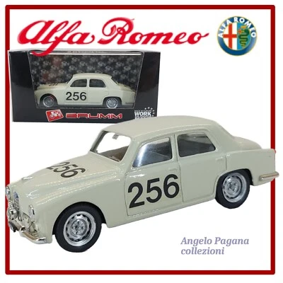 modellino auto  1:43 alfa romeo 1900 mille miglia 1954 da collezione brumm  B - Immagine 1 di 4