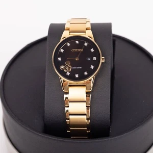Citizen Mickey Mouse Eco-Drive Diamonds Ladies Watch GA1078-51W MSRP $350 NWT - Picture 1 of 15