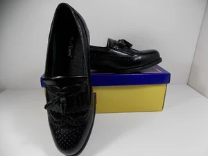 Mocassino uomo Baytown "Ken" nero in nappa con scatola taglia 11M indossato una volta - Foto 1 di 8