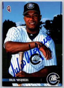 2000 Q-Cards Columbus Clippers #21 Julio Mosquera SIGNED   Columbus Clippers