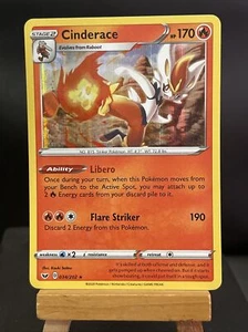 Pokemon Karte Cinderace 034/202 Schwert und Schild Holo Near Mint - Bild 1 von 2