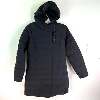 Abrigo acolchado con capucha para mujer Cole Haan Grand.OS negro talla Pequeño Foto 1 de 4