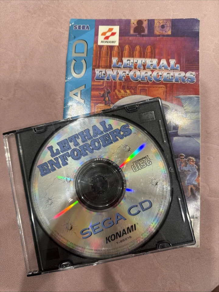 Lethal Enforcers (Sega CD, 1993) Disc and Manual Only.  No Box. - Image 1 of 1