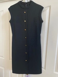 Vintage 60s David Crystal Fashion Black Dress Mod GoGo - Picture 1 of 7